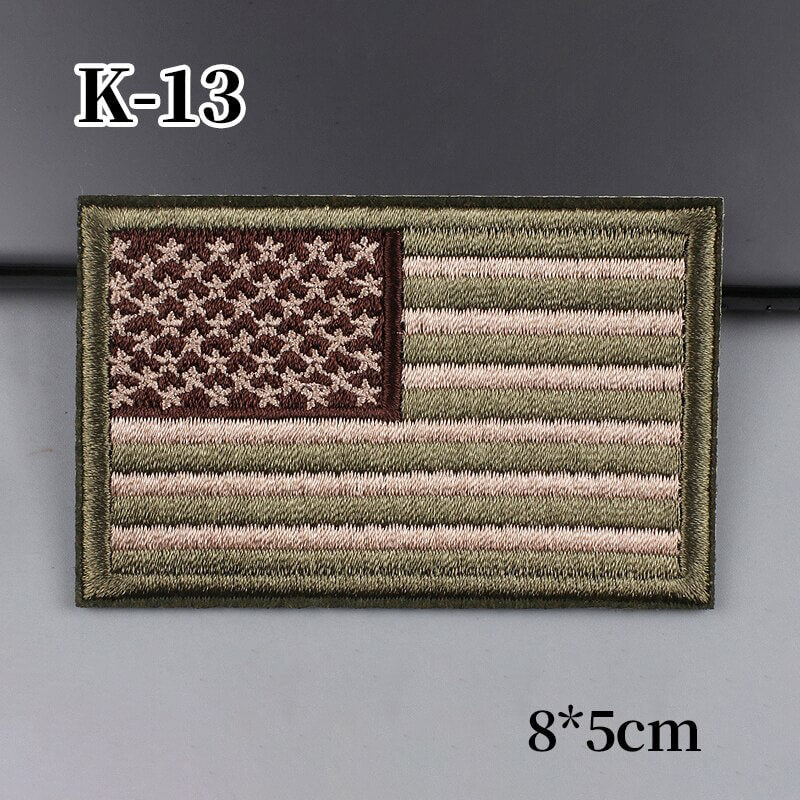 Hot American Flag Patches Badge Stickers For Adults Clothing Iron On Patch Embroidered DIY Appliques Clothes Hats Patchs-Tactical Accessories-Kublai-D-Kublai