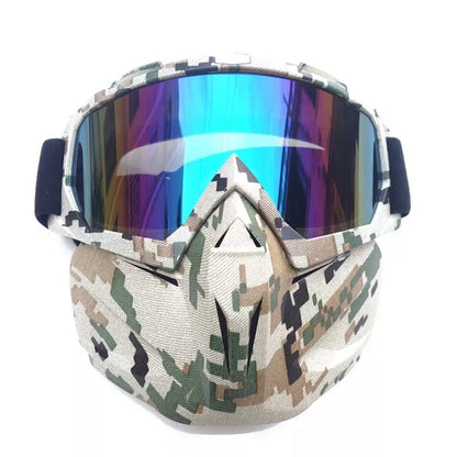 Retro Harley Tactical Face Mask with Detachable Google-玩具/游戏-Biu Blaster-B-Biu Blaster