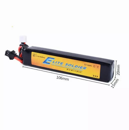 Elite Soldier Lipo Battery 11.1v SM/Tamiya Plug 30C-battery-Biu Blaster- Biu Blaster