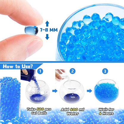 4 Packs Blue + 4 Packs Orange 80000Pcs Gel Ball Beads 7-8mm (US Stock)-gel balls-Biu Blaster-Biu Blaster