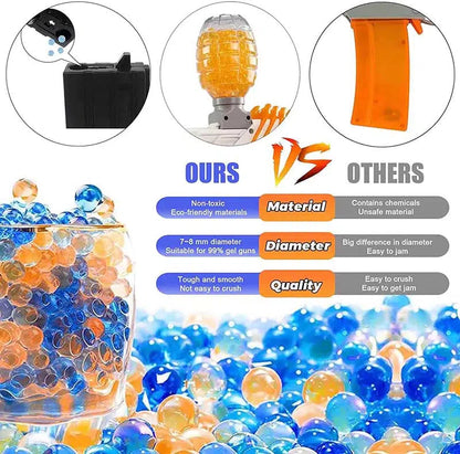 8Packs 80000Pcs Gel Balls 7-8mm - Blue + Orange Color (US Stock)-water beads-Kublai-Kublai