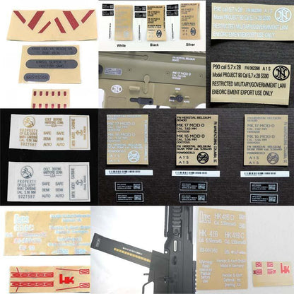 Gel Blaster Metal Sticker Decals Set