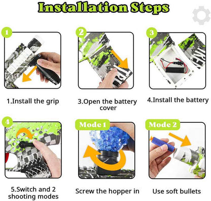 Electric 9-11mm YT634 Gellyball Gel Ball Blaster can Manual Shoot Foam Darts-gel blaster-Kublai-Kublai