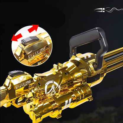 Lehui Electric Golden Gatling Minigun Dart Blaster-foam blaster-Biu Blaster-Uenel