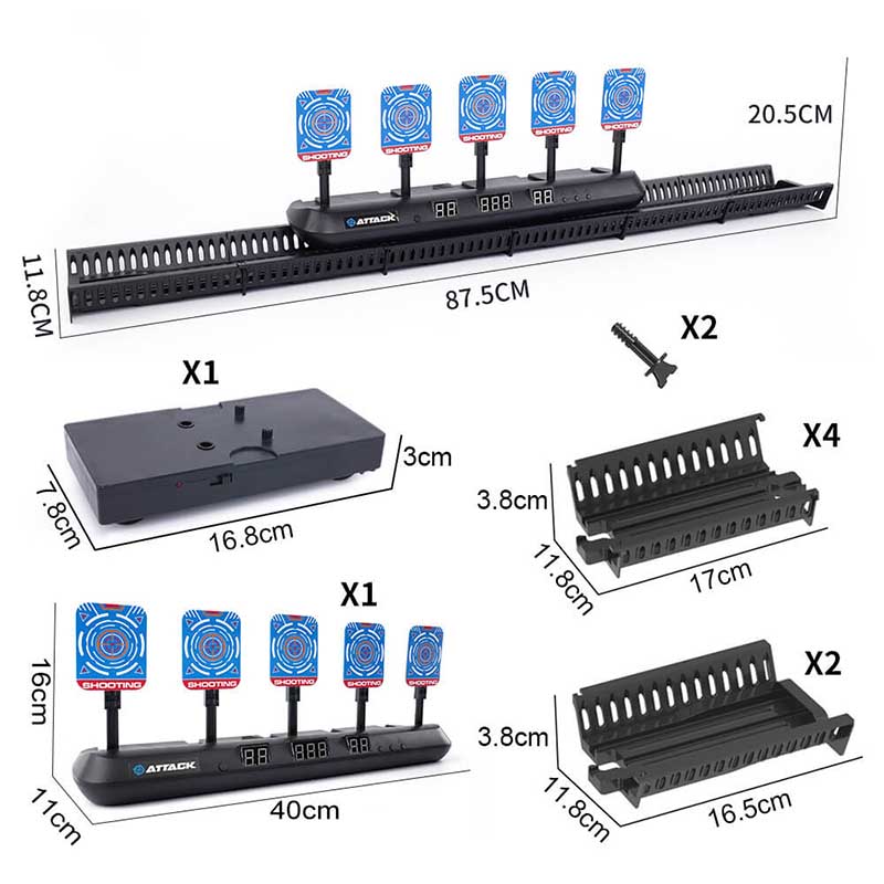 Electronic Scoring Auto Reset Running Shooting 5 Targets-target-Biu Blaster-Uenel