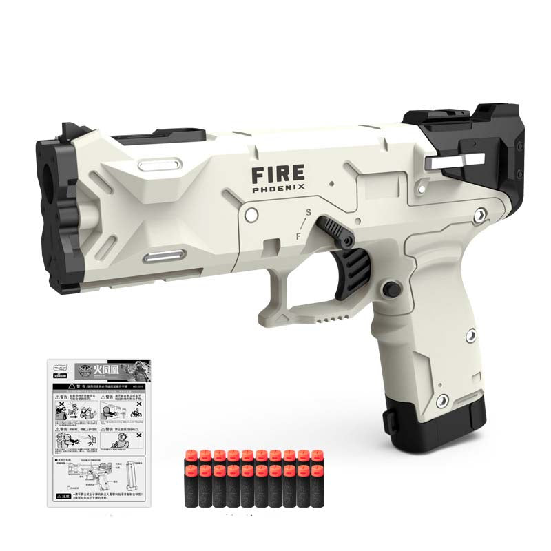 Fire Phoenix Hold Open Dart Blaster Toy-foam blaster-Biu Blaster-white-Uenel