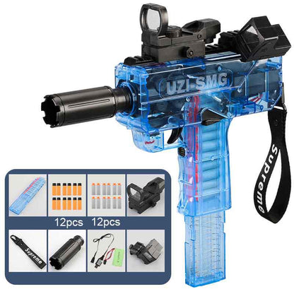 Electric UZI SMG Foam Dart Blaster-foam blaster-Biu Blaster-blue-Biu Blaster