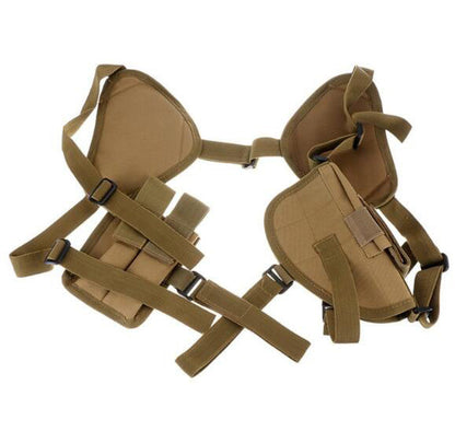 Universal Horizontal Shoulder Armpit Holster Double Mag Pouch-holster-Biu Blaster-khaki-Biu Blaster