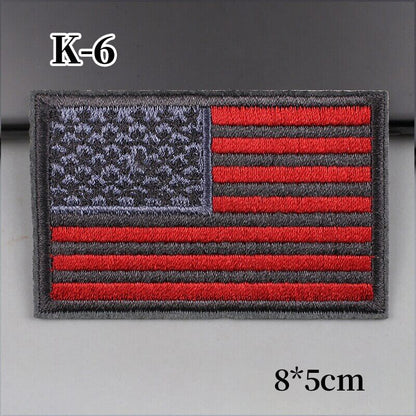 Hot American Flag Patches Badge Stickers For Adults Clothing Iron On Patch Embroidered DIY Appliques Clothes Hats Patchs-Tactical Accessories-Kublai-G-Kublai