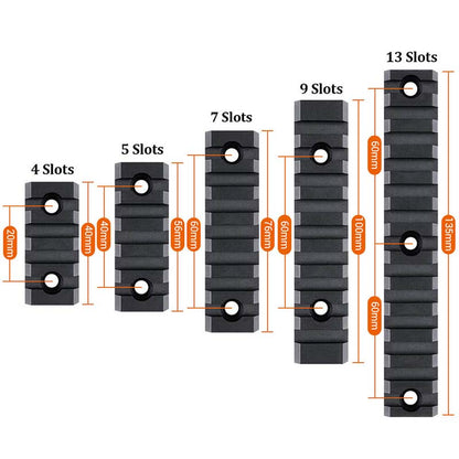 Keymod Metal Picatinny Section Rail 4/5/7/9/13 Slot-Tactical Rails-Kublai-Kublai