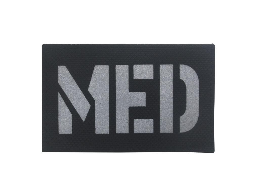 2x3.5 Inch Reflective MED Medic EMS EMT Patch Hook-Fastener Backing-Tactical Accessories-Kublai-blue gray-Kublai