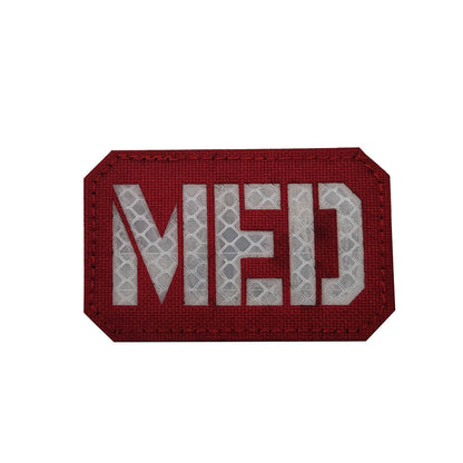 2x3.5 Inch Reflective MED Medic EMS EMT Patch Hook-Fastener Backing-Tactical Accessories-Kublai-red-Kublai