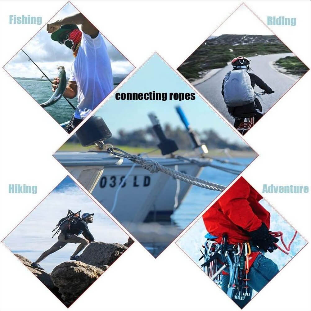 10 Pcs Outdoor Fishing Gadget Lock Buckle D Ring Spring Snap Key Chain Hook Screw Cap Travel Aluminum Carabiner-Tactical Accessories-Kublai-Kublai