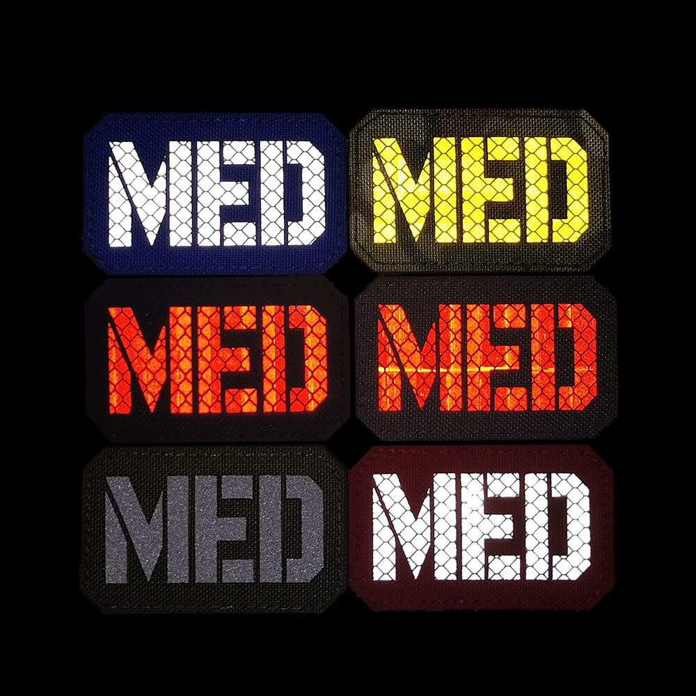 2x3.5 Inch Reflective MED Medic EMS EMT Patch Hook-Fastener Backing-Tactical Accessories-Kublai-Kublai