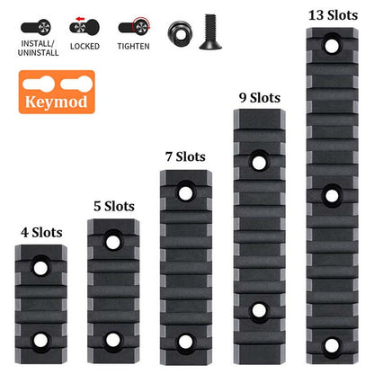 Keymod Metal Picatinny Section Rail 4/5/7/9/13 Slot