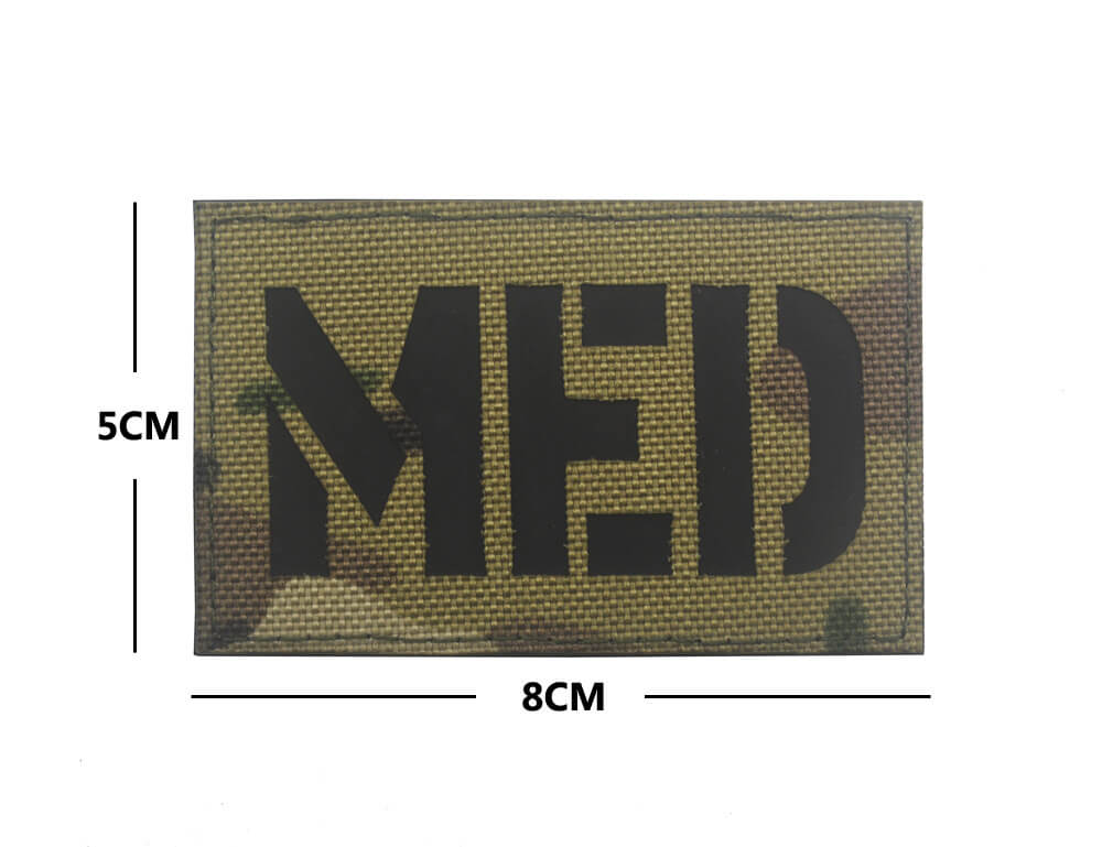 2x3.5 Inch Reflective MED Medic EMS EMT Patch Hook-Fastener Backing-Tactical Accessories-Kublai-1cp-Kublai